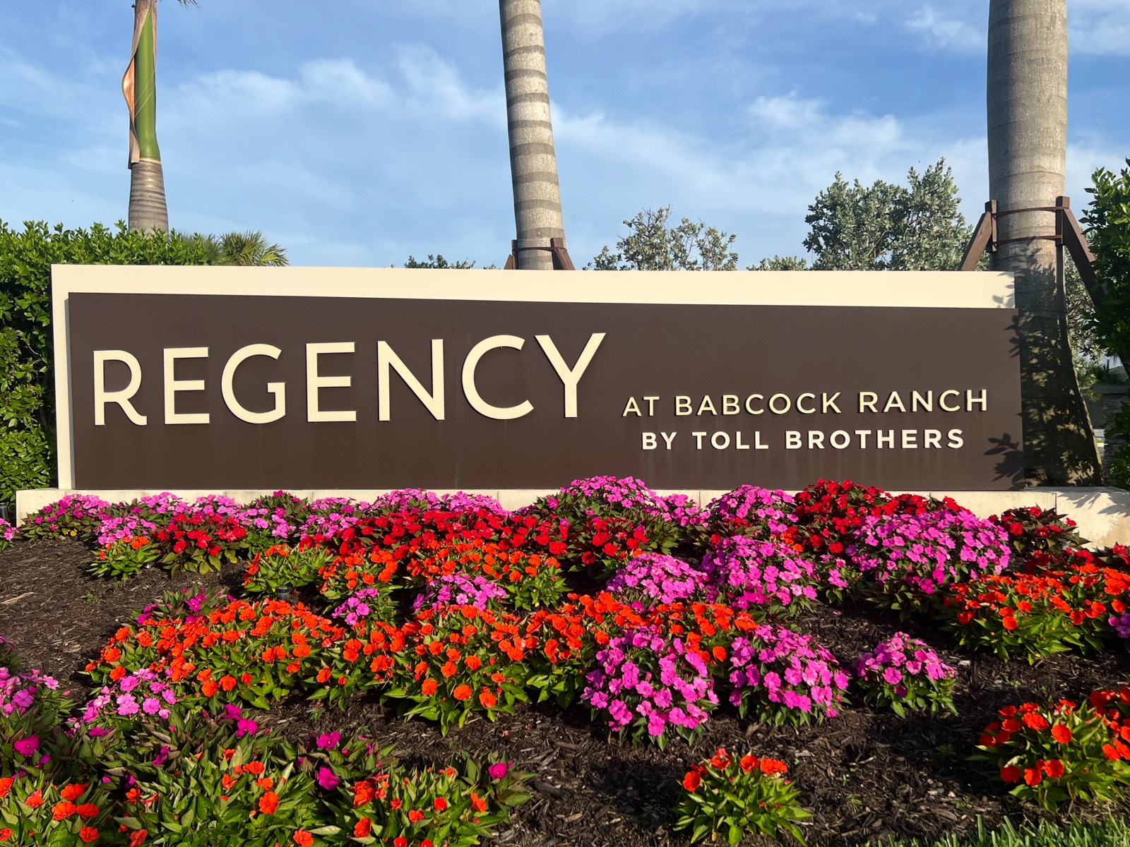 Regency at Babcock Ranch monument — Toll Brothers 55+ gated community