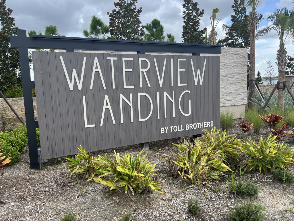 Waterview Landing — Toll Brothers community sign