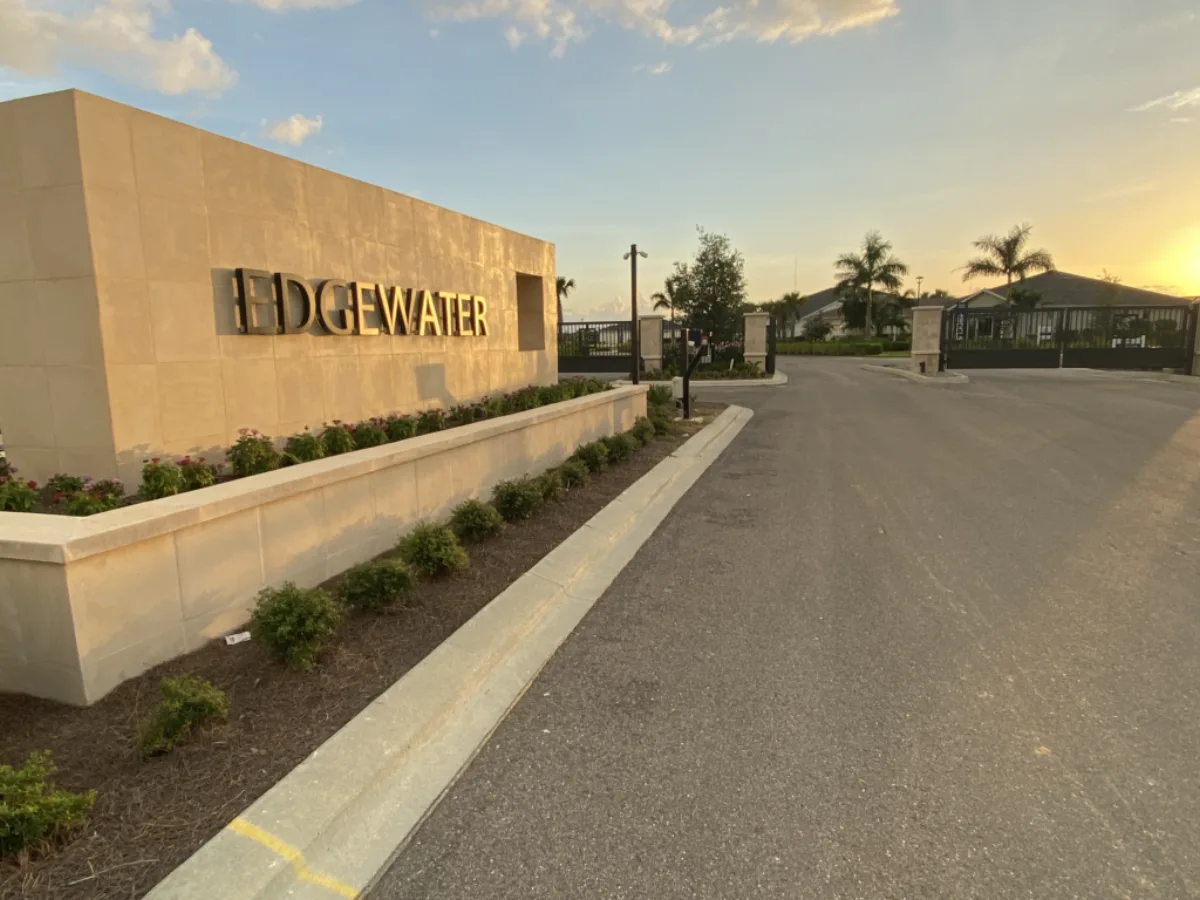 edgewater community sign