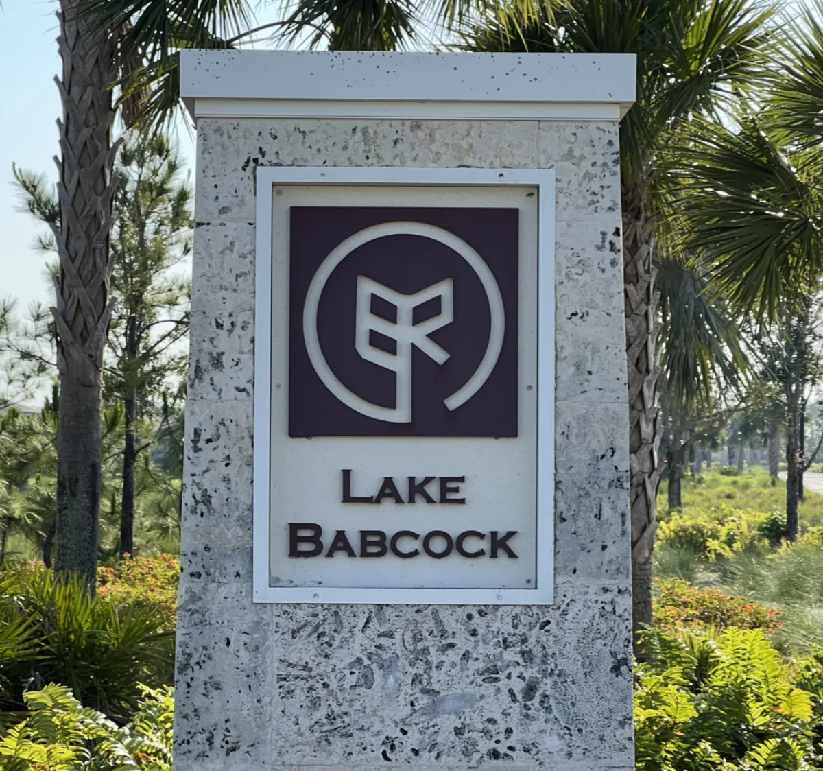 lake babcock community sign